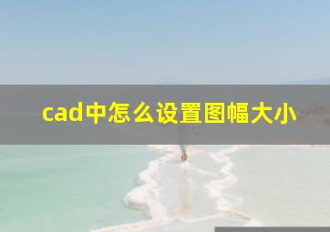 cad中怎么设置图幅大小