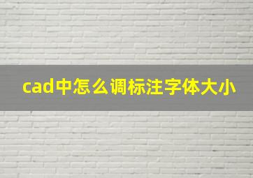 cad中怎么调标注字体大小