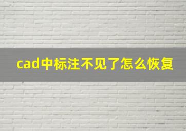 cad中标注不见了怎么恢复