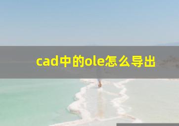 cad中的ole怎么导出