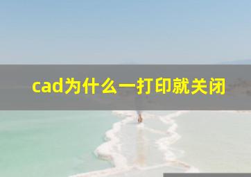 cad为什么一打印就关闭