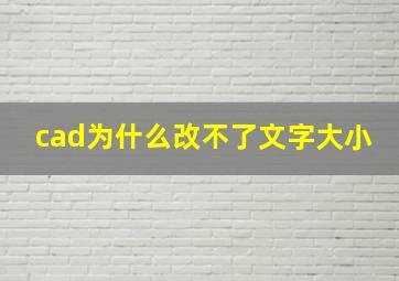 cad为什么改不了文字大小