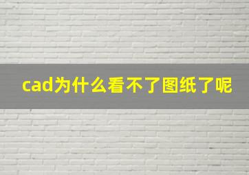 cad为什么看不了图纸了呢