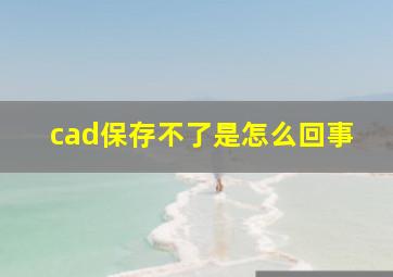 cad保存不了是怎么回事