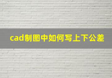 cad制图中如何写上下公差