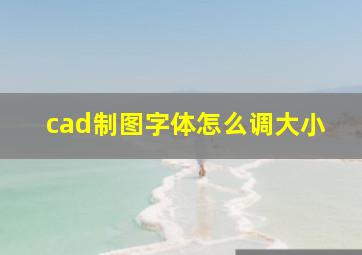 cad制图字体怎么调大小