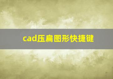 cad压扁图形快捷键