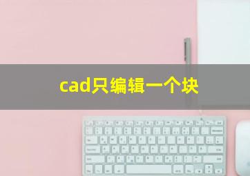 cad只编辑一个块