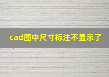 cad图中尺寸标注不显示了