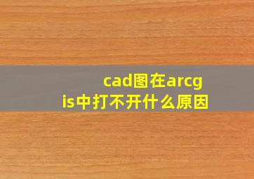 cad图在arcgis中打不开什么原因