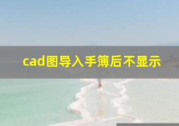 cad图导入手簿后不显示