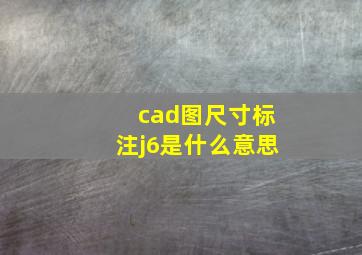 cad图尺寸标注j6是什么意思