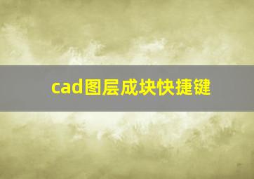 cad图层成块快捷键