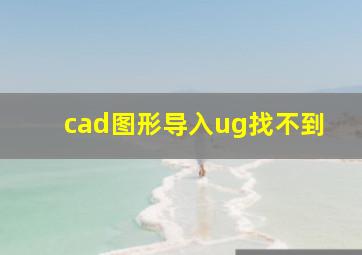 cad图形导入ug找不到