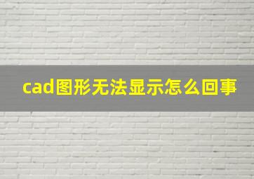 cad图形无法显示怎么回事