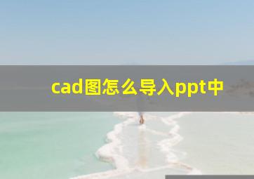 cad图怎么导入ppt中