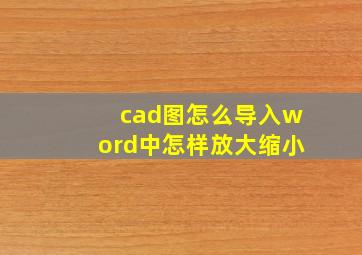 cad图怎么导入word中怎样放大缩小