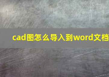 cad图怎么导入到word文档