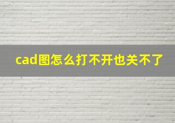 cad图怎么打不开也关不了