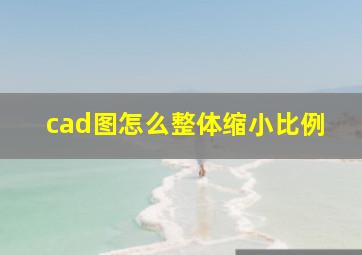 cad图怎么整体缩小比例