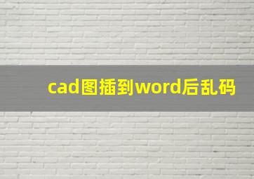 cad图插到word后乱码