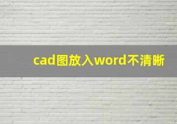 cad图放入word不清晰