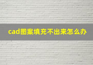 cad图案填充不出来怎么办