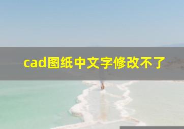 cad图纸中文字修改不了