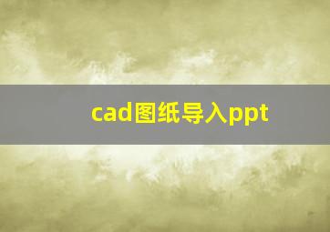 cad图纸导入ppt