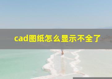 cad图纸怎么显示不全了