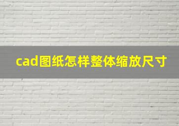 cad图纸怎样整体缩放尺寸