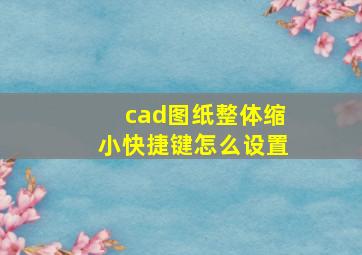 cad图纸整体缩小快捷键怎么设置