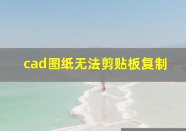 cad图纸无法剪贴板复制