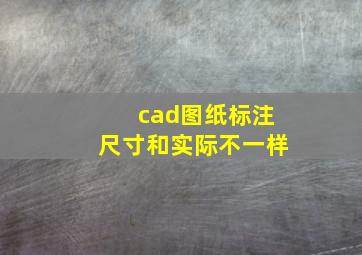 cad图纸标注尺寸和实际不一样