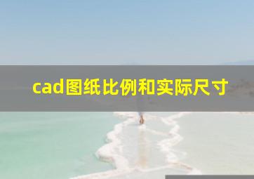 cad图纸比例和实际尺寸