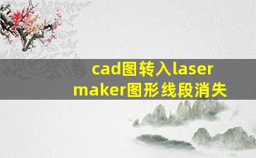 cad图转入lasermaker图形线段消失