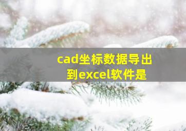 cad坐标数据导出到excel软件是