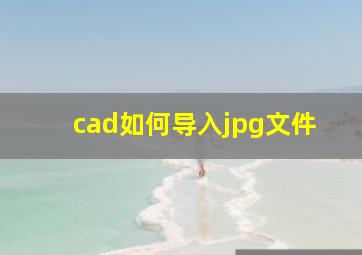 cad如何导入jpg文件