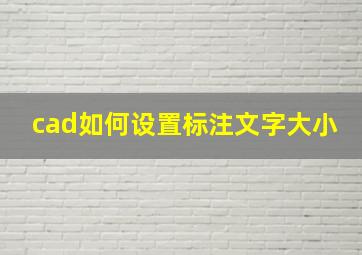 cad如何设置标注文字大小