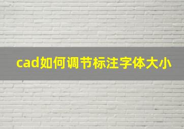 cad如何调节标注字体大小