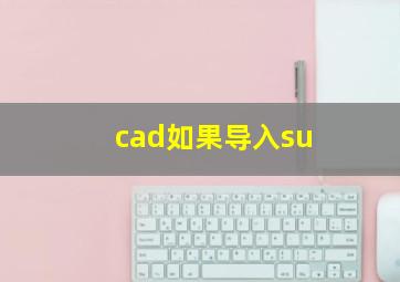 cad如果导入su