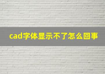 cad字体显示不了怎么回事