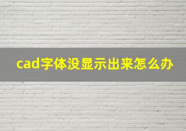 cad字体没显示出来怎么办