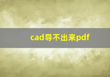 cad导不出来pdf