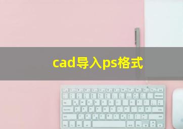 cad导入ps格式