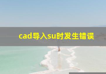 cad导入su时发生错误