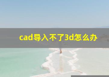 cad导入不了3d怎么办