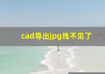 cad导出jpg线不见了