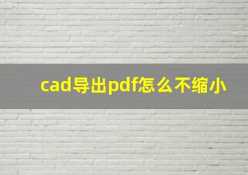 cad导出pdf怎么不缩小