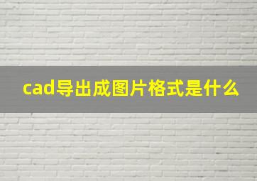 cad导出成图片格式是什么